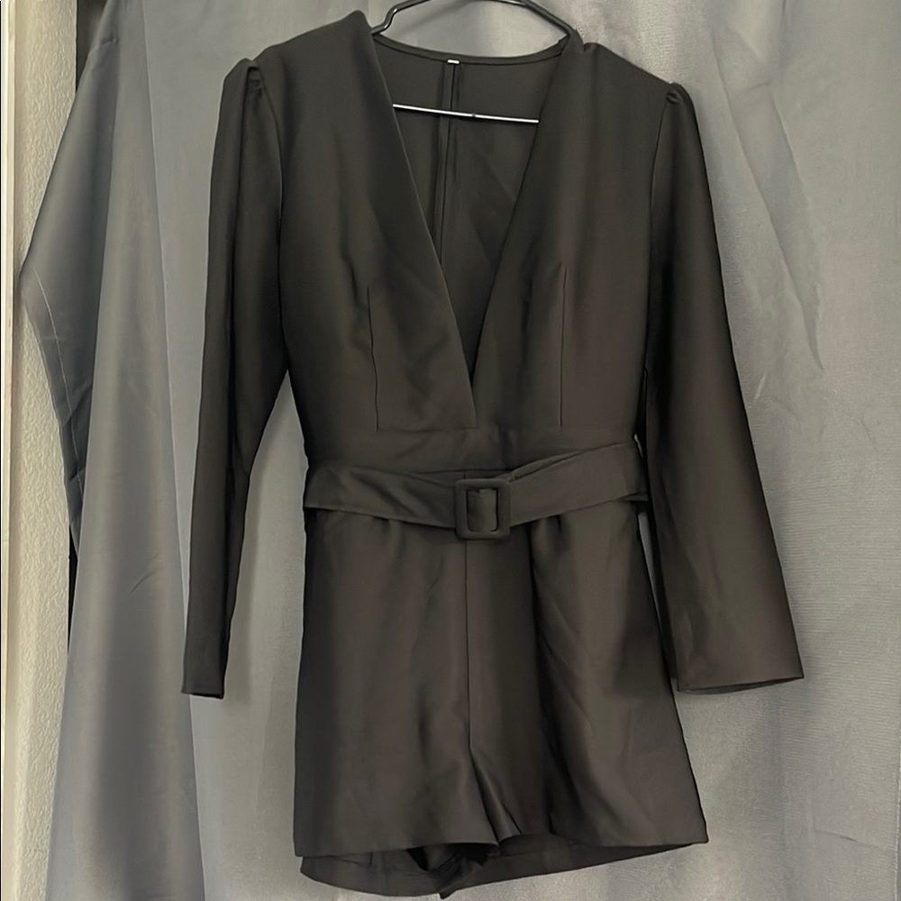 Black V-Neck Romper